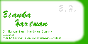 bianka hartman business card